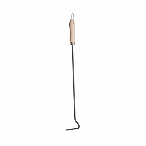 Háček krbový 50 cm lakovaný s dřevěnou rukojetí