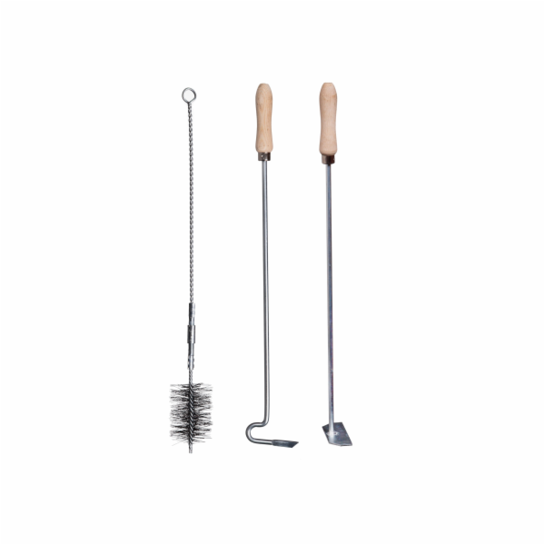 Nářadí set čistící kotlový 3 ks 56 cm (kartáč, háček,
