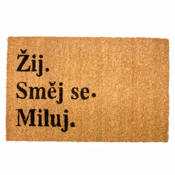 Rohožka ŽIJ, SMĚJ SE, MILUJ 40x60 cm