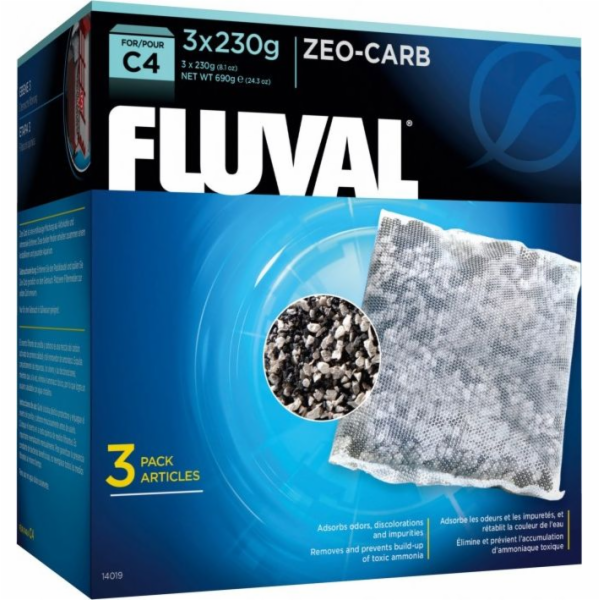 Uhlíková vložka Fluval Zeo-Carb pro filtr C4, 3x230g