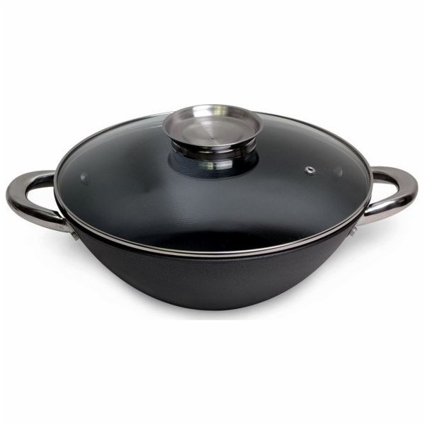 Kamille Pánev Litinový wok s poklicí 32 cm Kamille KM-4807MR