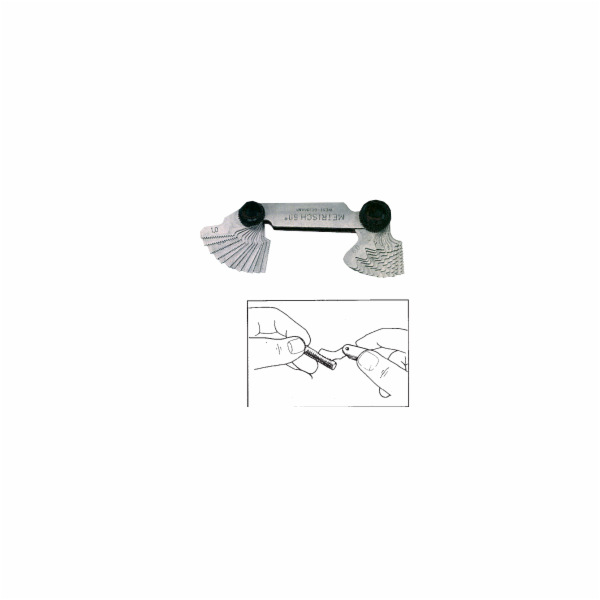Mezní hřebenová měrka pro závity M 0,26-6 mm (25801101)