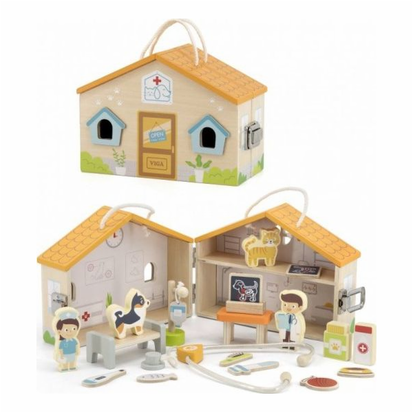 Viga Toys VIGA Wooden Animal Clinic Veterinární nemocnice
