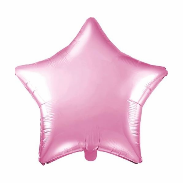 Fóliový balónek Party Deco Star, světle růžový, 48cm univ...