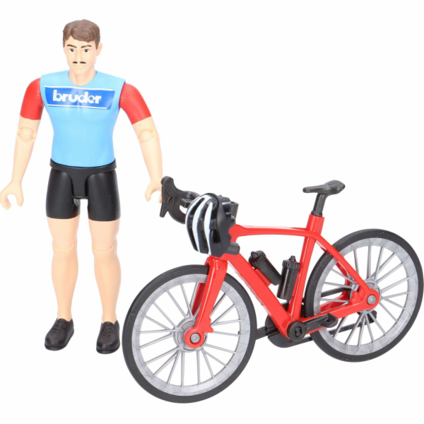 Bruder figurka cyklisty se závodním kolem (63110)