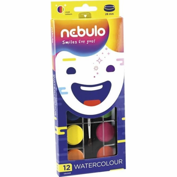 Nebulo Akvarel maluje 12 barev NEBULO