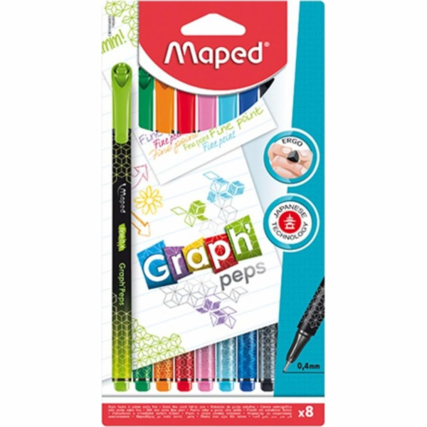 Maped Graph Peps Deco jemná linka 8 barev MAPED