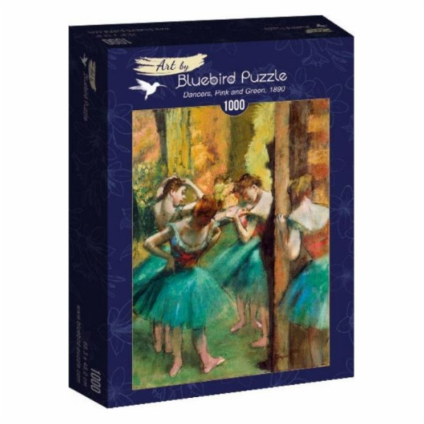 Bluebird Puzzle Puzzle 1000 Růžový a zelený tanečník, Degas