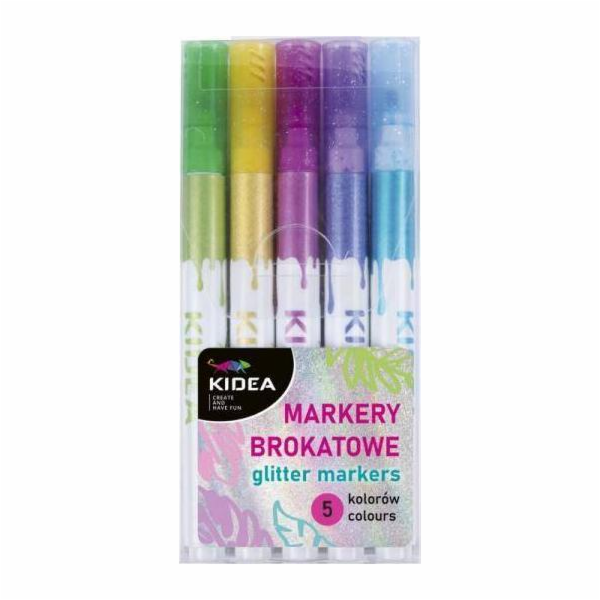 Derform Glitter fixy 5 barev KIDEA