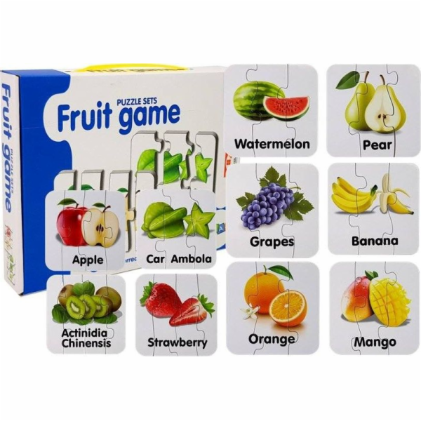 LEANToys vzdělávací puzzle ovocné puzzle 10 připojení
