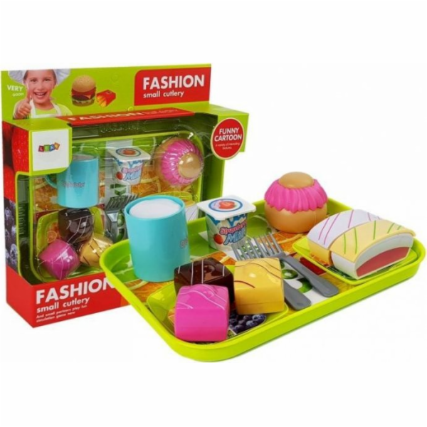LEANToys Food Set Dezertní dort s podnosem