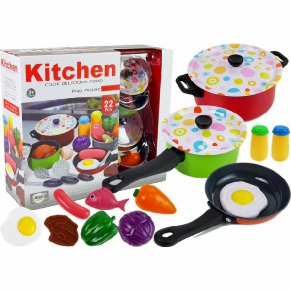 Kuchyňská sada LEANToys Nádobí 22 kusů