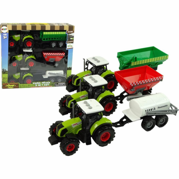 Sada tří traktorů Návěsy Postřikovač Farm Tractor