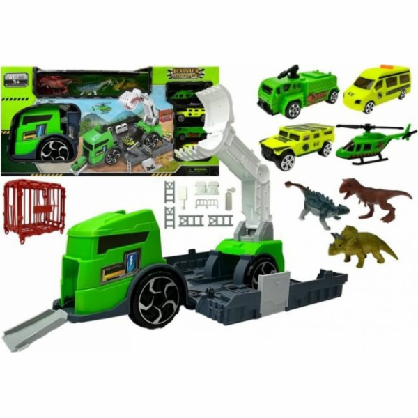 LEANToys Dinosaur Truck Transporter Set