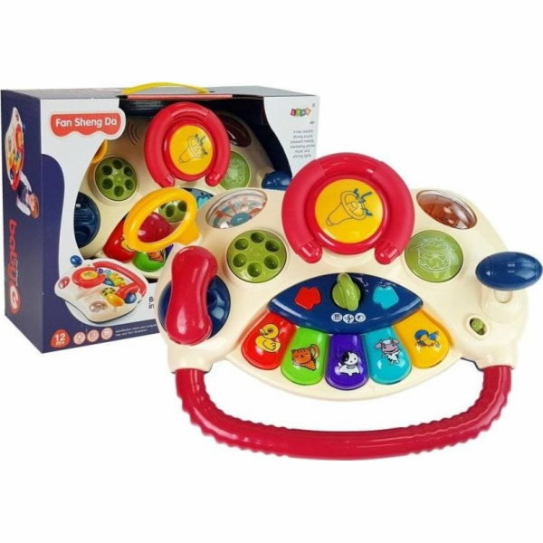 Interaktivní volant LEANToys pro děti Piano Animal Sounds...