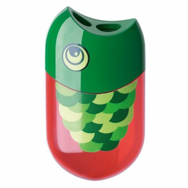Dvojité ořezávátko Faber-Castell s gumou. Rybka (183525 FC)