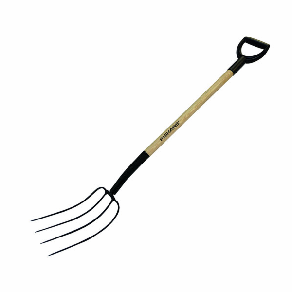 Fiskars 4-zubá užitková vidlice 250 s dřevěnou rukojetí (...
