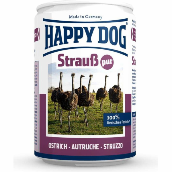 Happy Dog TIN pro psy - pštros 400g