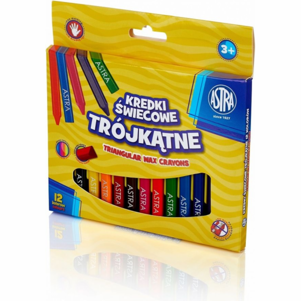 Astra Trojúhelníkové voskovky, 12 barev