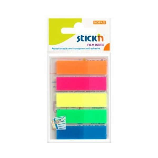 Samostatně přidaný index Stickn Bookmarks mix 5 barev neo...