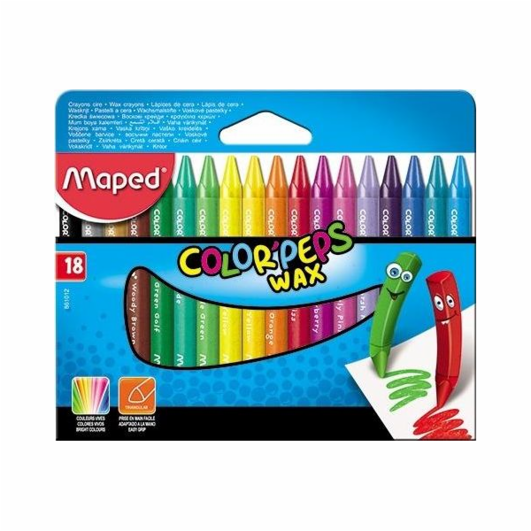 Pastelky na svíčky Maped Colorpeps 18 barev MAPED