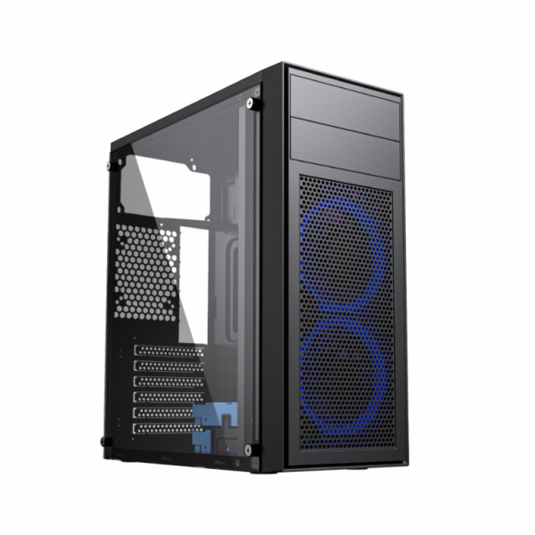 Gembird Fornax M100B CCC-FC-M100B Midi Tower/Transpar./Černá