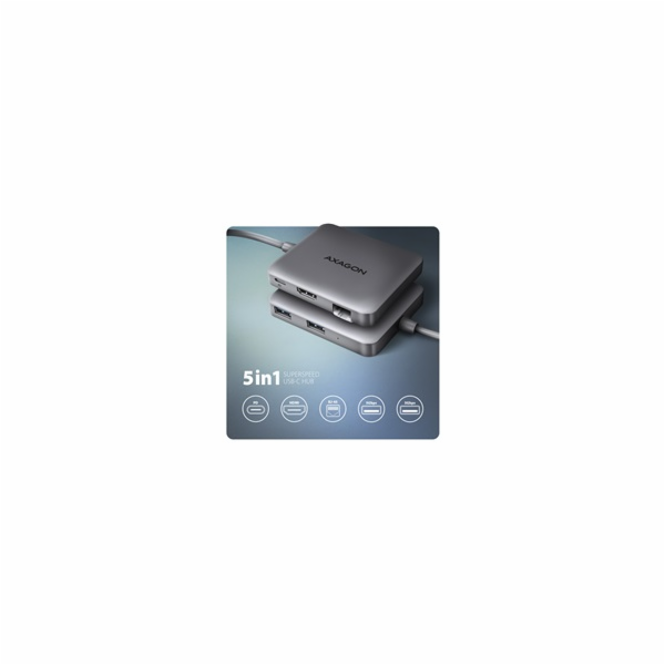 AXAGON HMC-5HL USB 5Gbps hub, 2x USB-A, HDMI 4k/60Hz, RJ-...