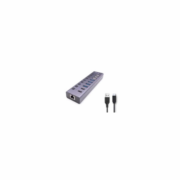 i-tec USB 3.0/USB-C nabíjecí HUB 9port LAN + Power Adapte...