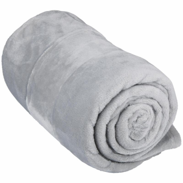 Pléd flanelový 200 x 150 cm světle šedá ED-225614