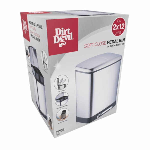 Odpadkový koš na tříděný odpad 2 x 12 l tiché zavírání ED...