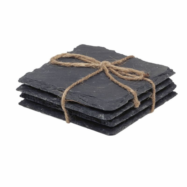 Podtácky břidlicové sada 4 ks 10 x 10 cm ED-299358