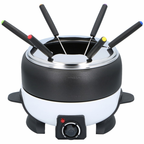 Elektrické fondue + 6 vidliček 2,3 l černá/bílá ED-214663