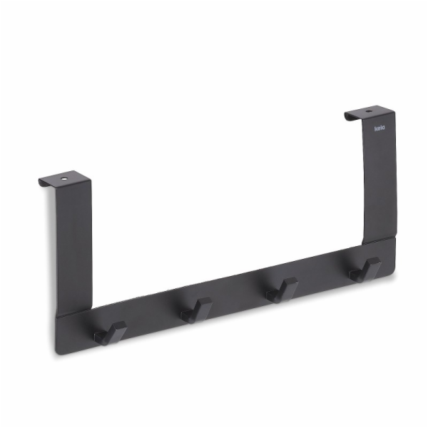 Dveřní věšák 4 háčky Colgar kovový černý 30,0x13,0x2,5cm ...