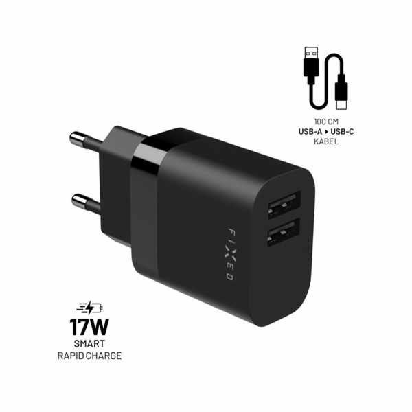 Set FIXED síťové nabíječky s 2xUSB výstupem a USB/USB-C k...