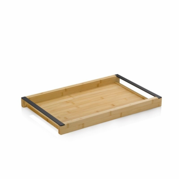 Servírovací tác Kiril bambus černý 43,0x27,5x4,0cm KL-12598