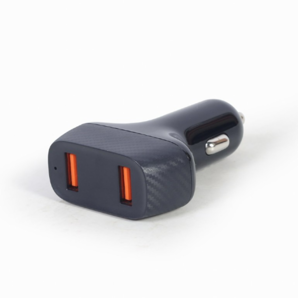 Gembird Nabíječka do auta, 2x USB, fast charger, QC3.0, 3...