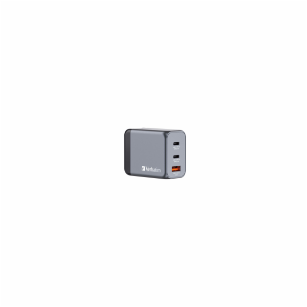 Verbatim cestovní adaptér GNC-65, GaN zástrčka, 2xUSB-C P...
