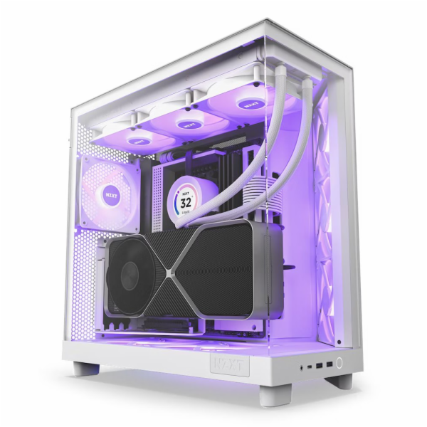NZXT skříň H6 Flow RGB dvoukomorová / MidT / 3x120mm RGB ...
