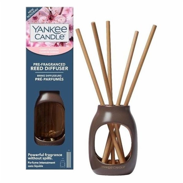 Aroma difuzér Yankee Candle, Třešnový květ, hnědá váza, 5...
