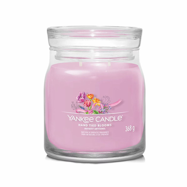 Svíčka ve skleněné dóze Yankee Candle, Ručně vázané květi...