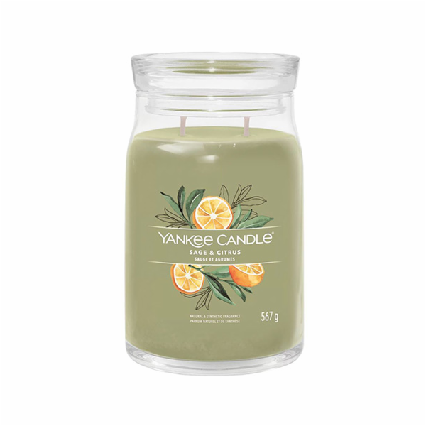 Svíčka ve skleněné dóze Yankee Candle, Šalvěj a citrus, 5...