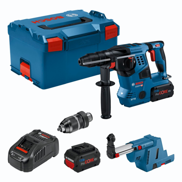 Bosch Akku-Bohrhammer GBH 18V-28 CF Professional, mit GDE...