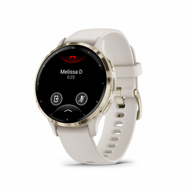 Garmin Venu 3S, Nerezová luneta Soft Gold, pouzdro Ivory,...