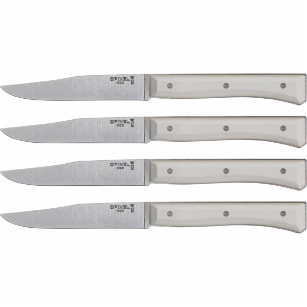 Stolní fazetové nože Opinel, 4 ks bílé