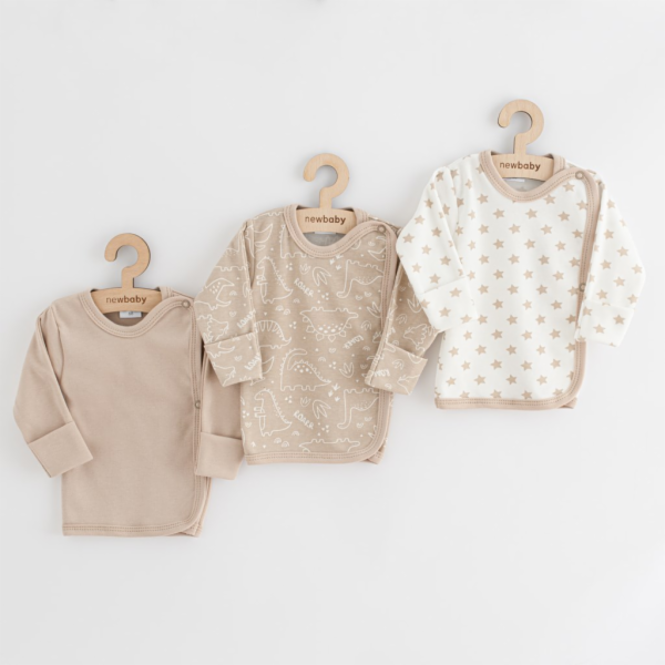 Kojenecká košilka New Baby Classic II Uni 3ks béžová Vel.50
