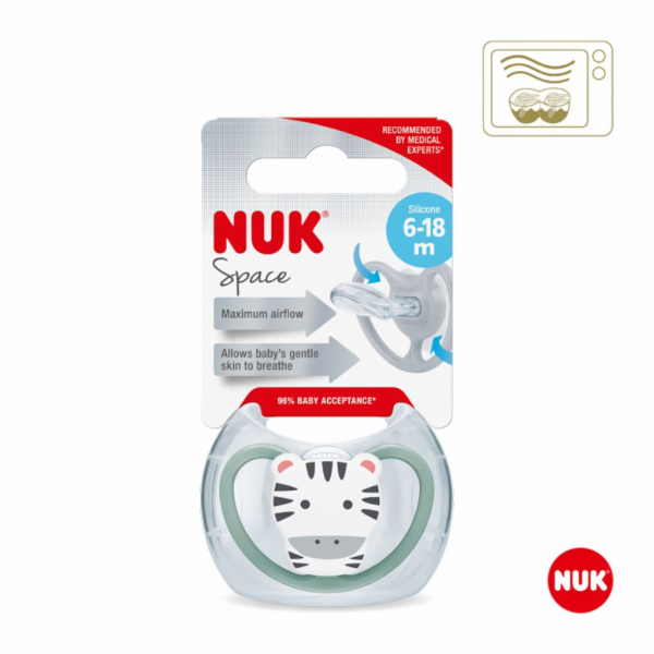 Šidítko Space NUK 6-18m ribs Vel.6-18 m