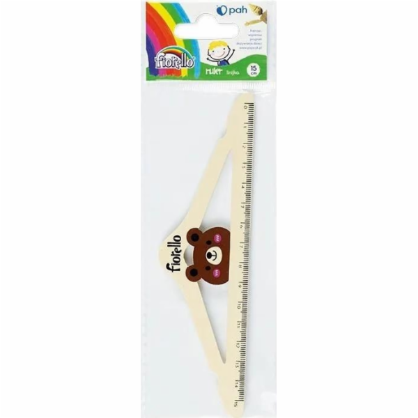 Fiorello Dřevěné pravítko 15cm věšák na medvídka FIORELLO