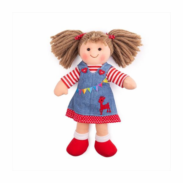 Panenka Bigjigs Toys látková Hattie 28 cm