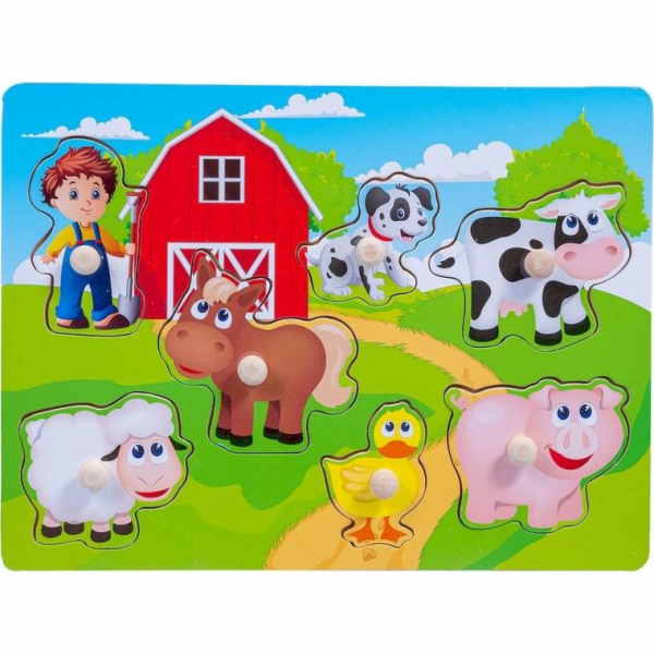 Smily Play Dřevěné farmářské puzzle Smily Play 7 ks