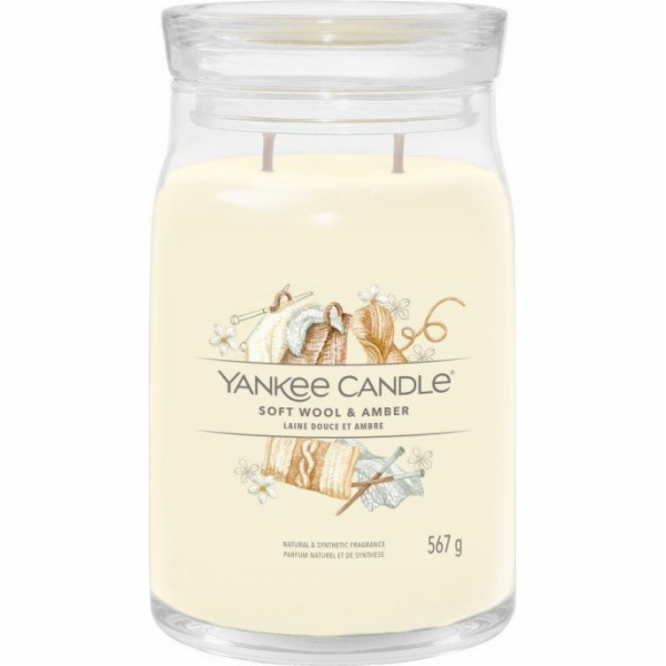 Svíčka ve skleněné dóze Yankee Candle, Jemná vlna a ambra...